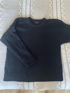 GAP Black 100% Cotton Crewneck Sweater